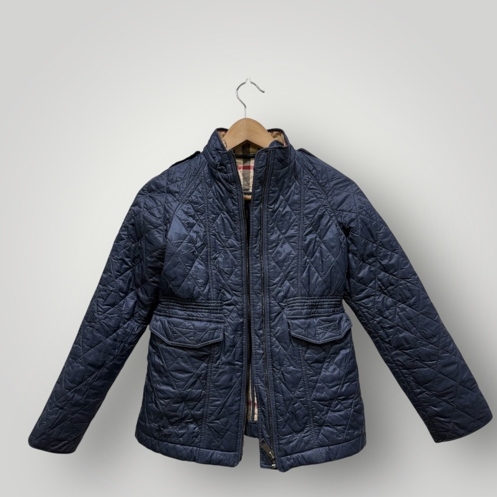 Burberry Navy Quilted Kids Jacket
